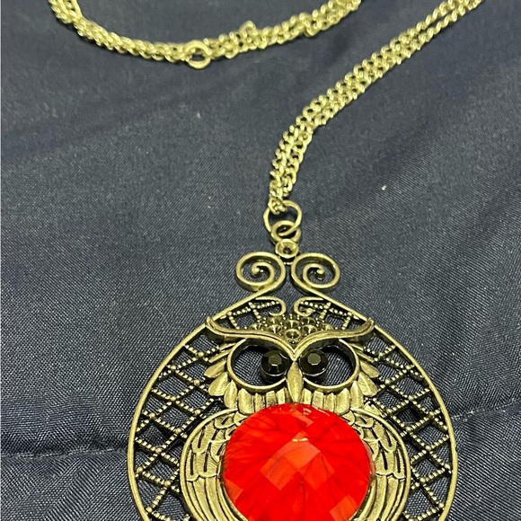 Silver owl necklace, Owl ring and Owl pin, NWOT, smoke free hom - Picture 3 of 8